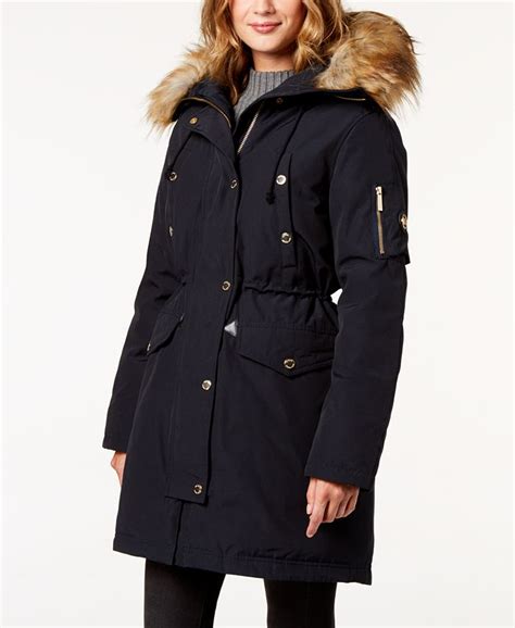 michael kors faux fur-trim parka|Faux Fur.